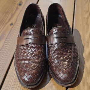 Allen Edmonds Sarasota 1070 Brown Woven Loafers Independence Collection 13 B